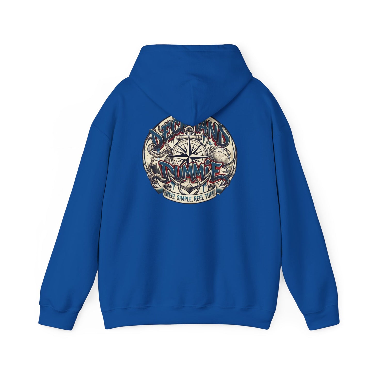 Compass Skull Hoodie - graffiti  Deckhand Dummie Vintage Nautical Graphic Sweatshirt